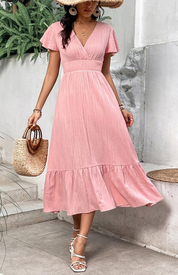 Robe Champêtre Chic Rose | Reine Rustique