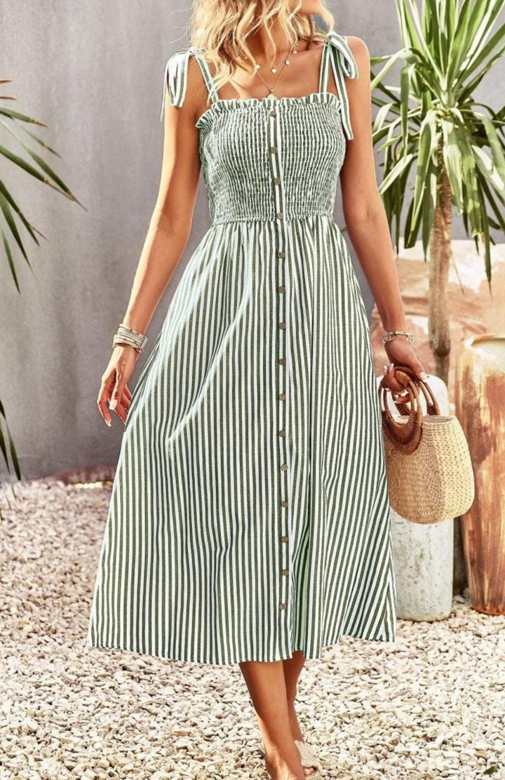 Robe Champêtre Chic Verte | Reine Rustique