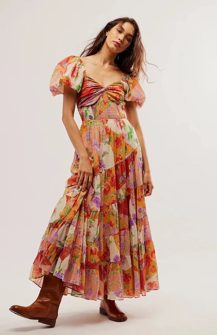Robe Champêtre Dos Nu ORANGE / S