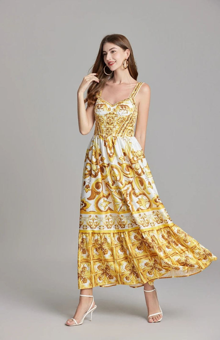 Robe Champêtre Jaune