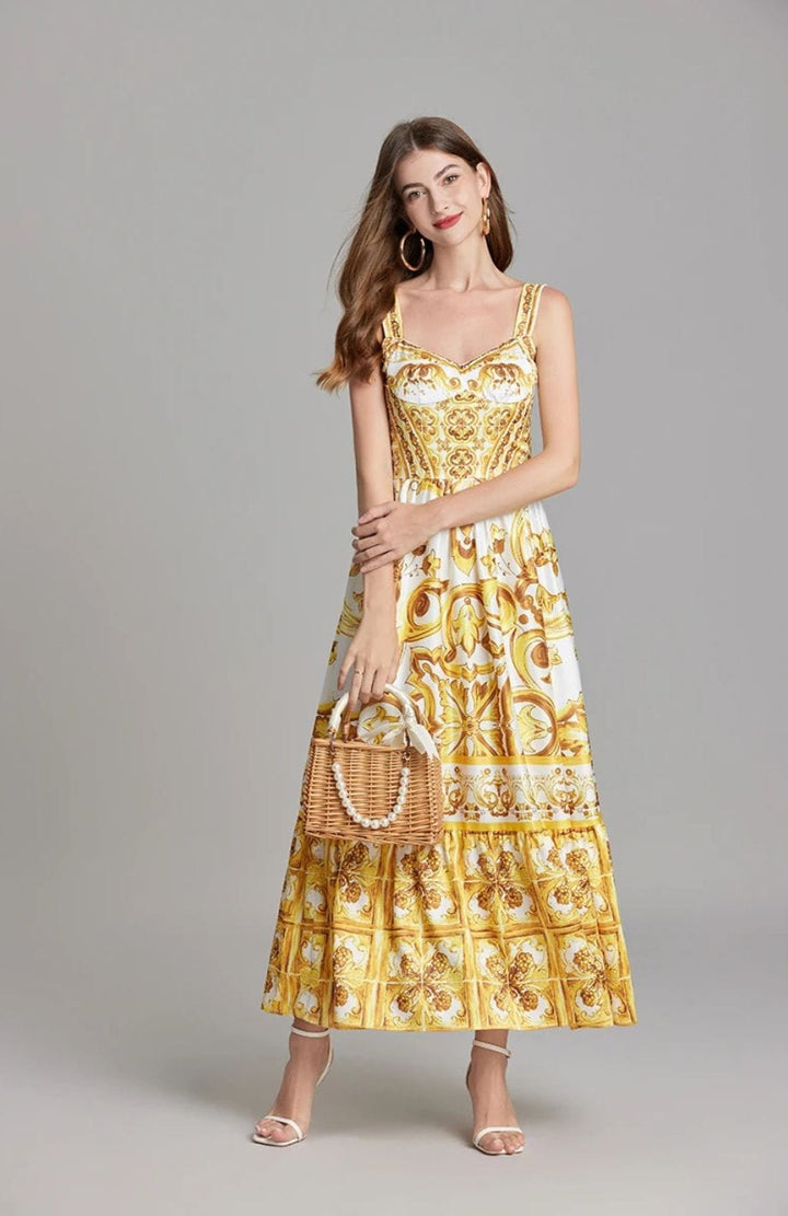 Robe Champêtre Jaune