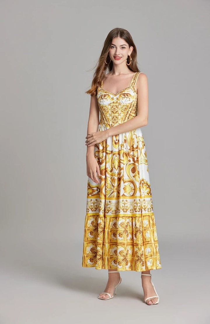 Robe Champêtre Jaune