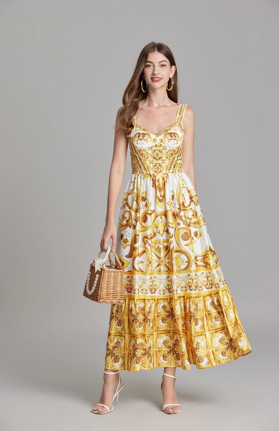 Robe Champêtre Jaune JAUNE / S
