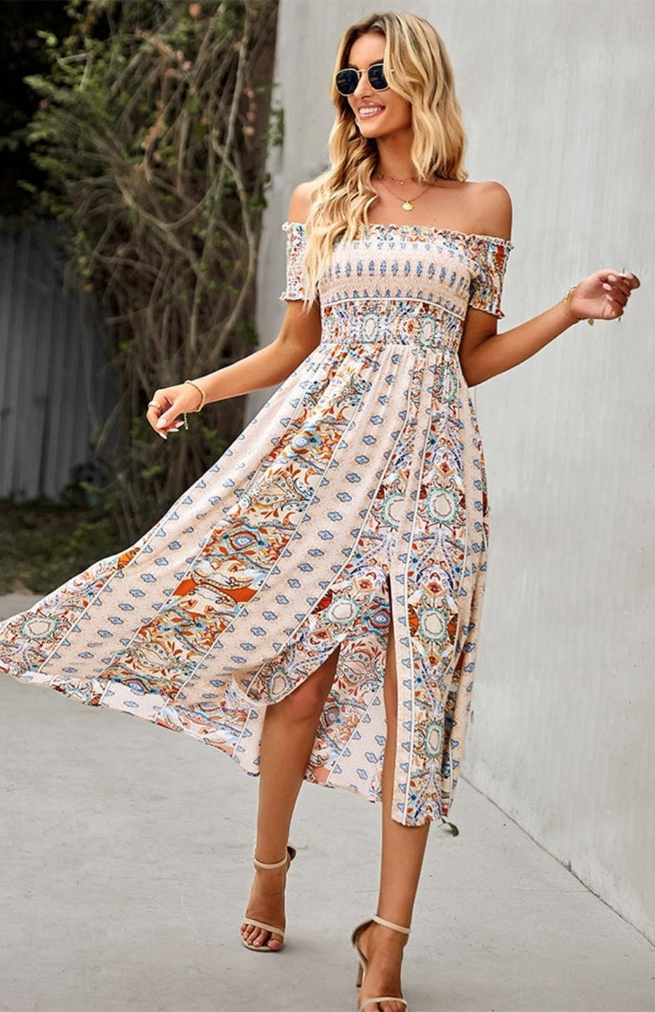 Robe Champêtre Mi Longue | Reine Rustique