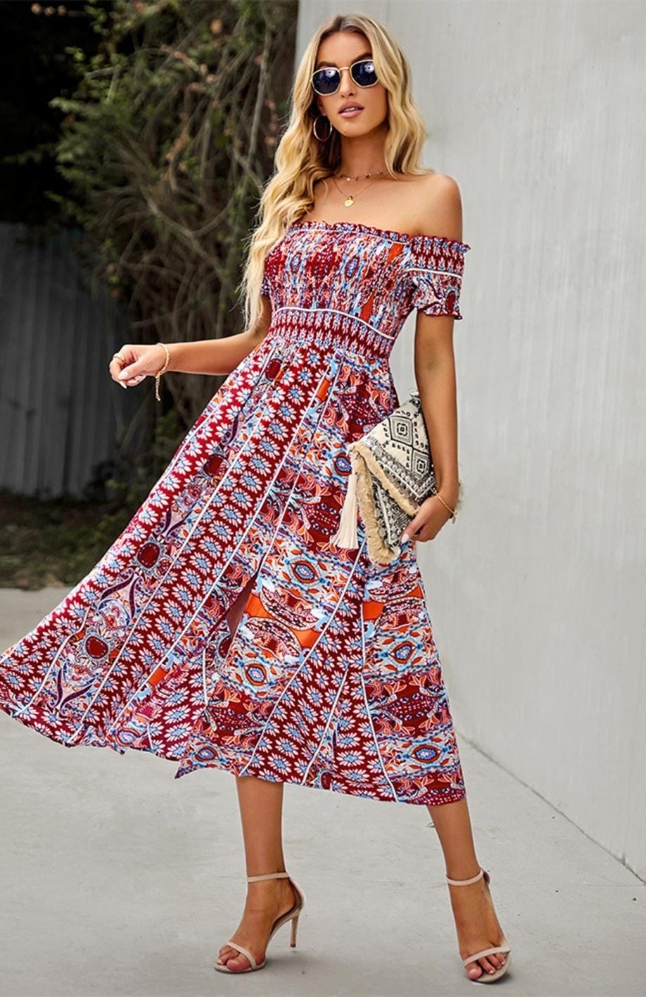 Robe Champêtre Mi Longue | Reine Rustique