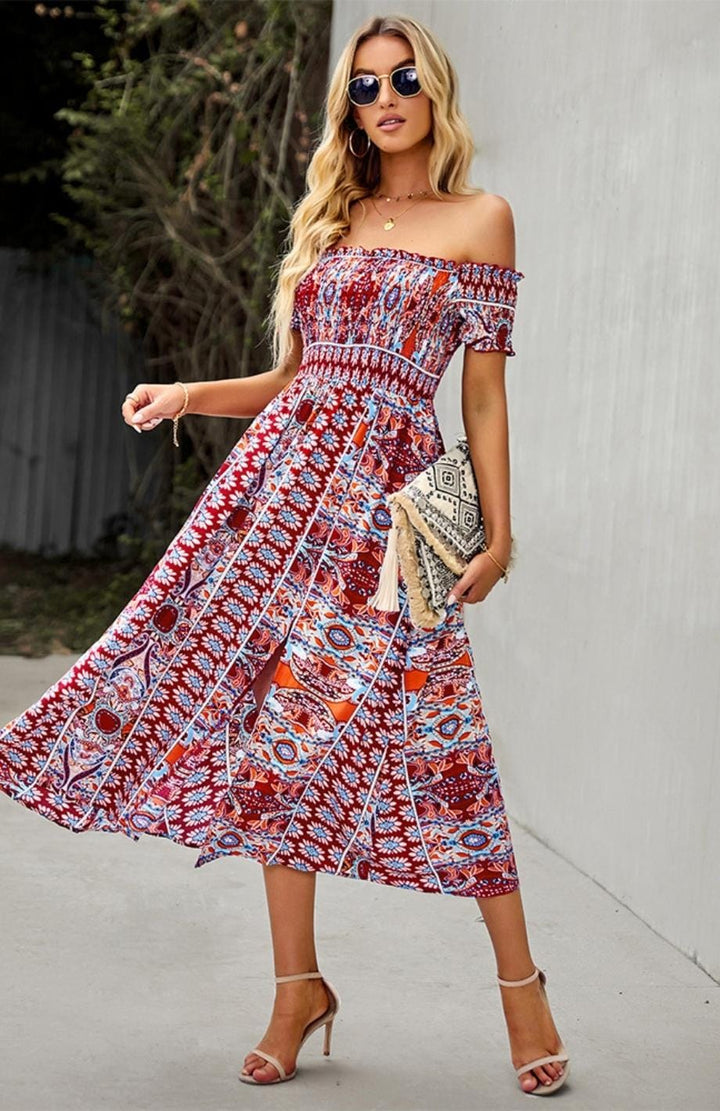 Robe Champêtre Mi Longue | Reine Rustique