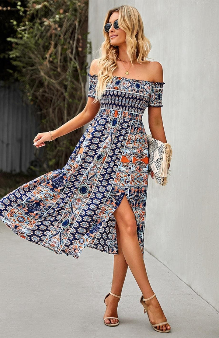 Robe Champêtre Mi Longue | Reine Rustique