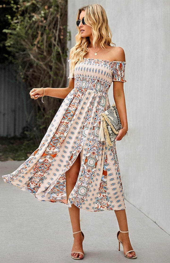 Robe Champêtre Mi Longue | Reine Rustique