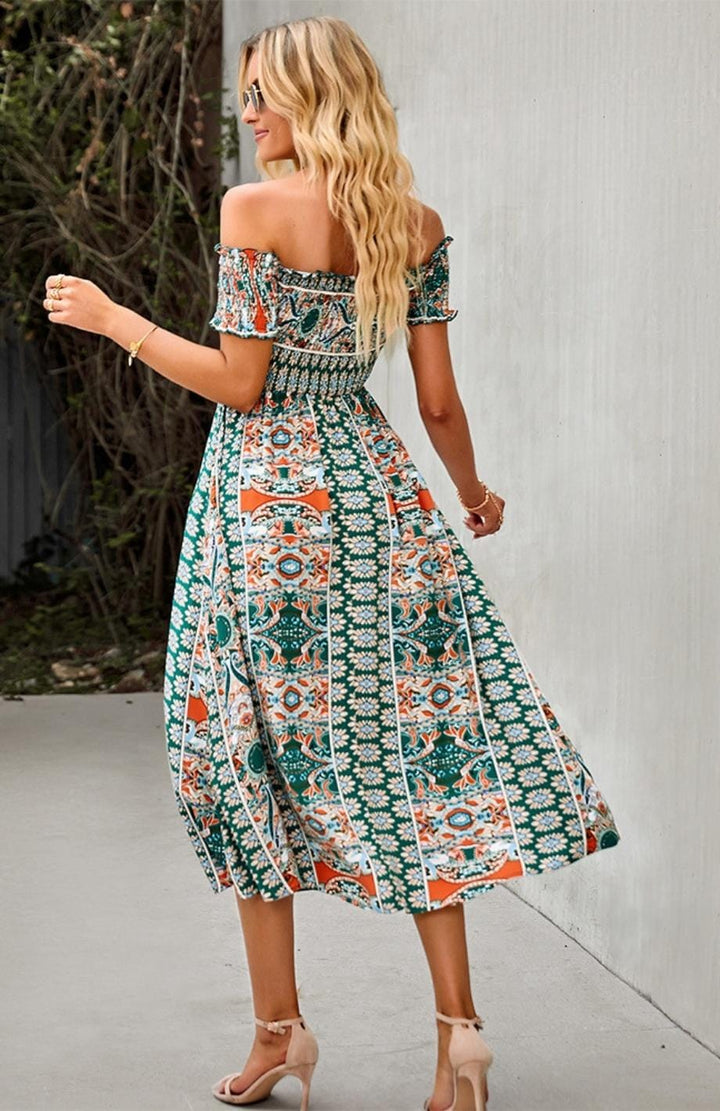Robe Champêtre Mi Longue | Reine Rustique