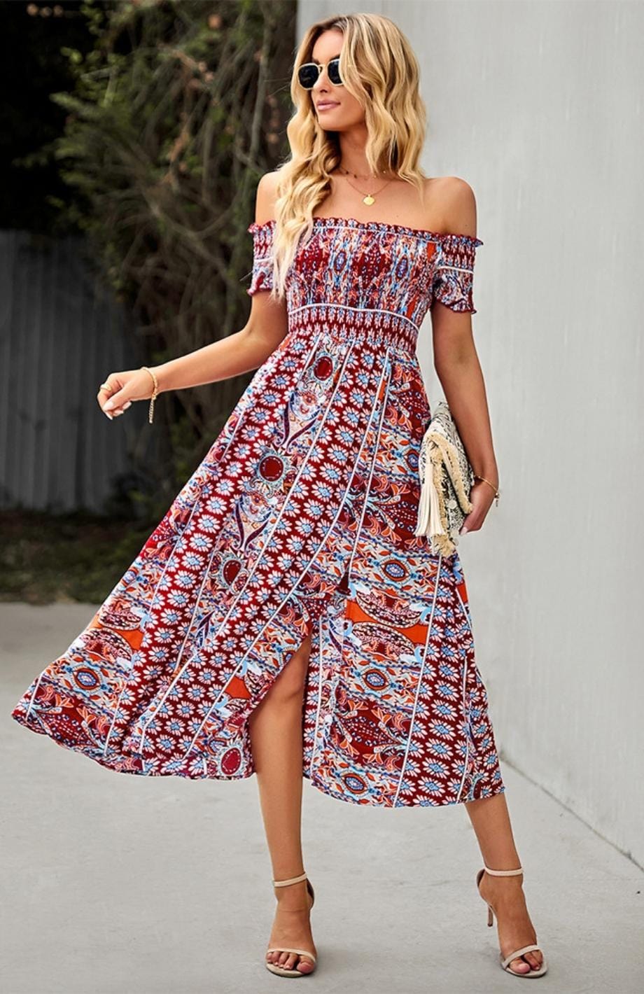 Robe Champêtre Mi Longue | Reine Rustique