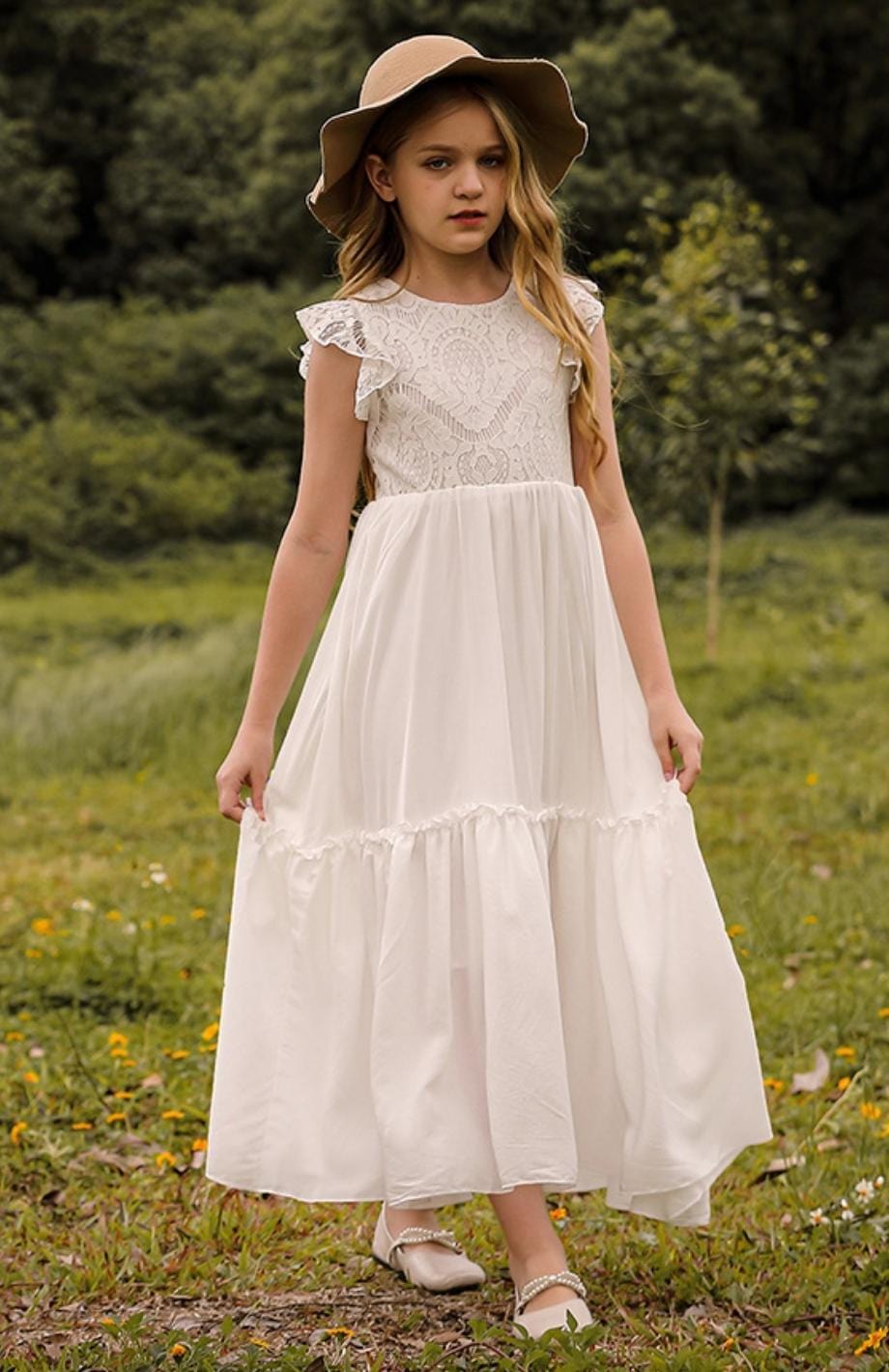 Robe Champêtre Pour Fillette | Reine Rustique BLANC CASSÉ / 4 ans