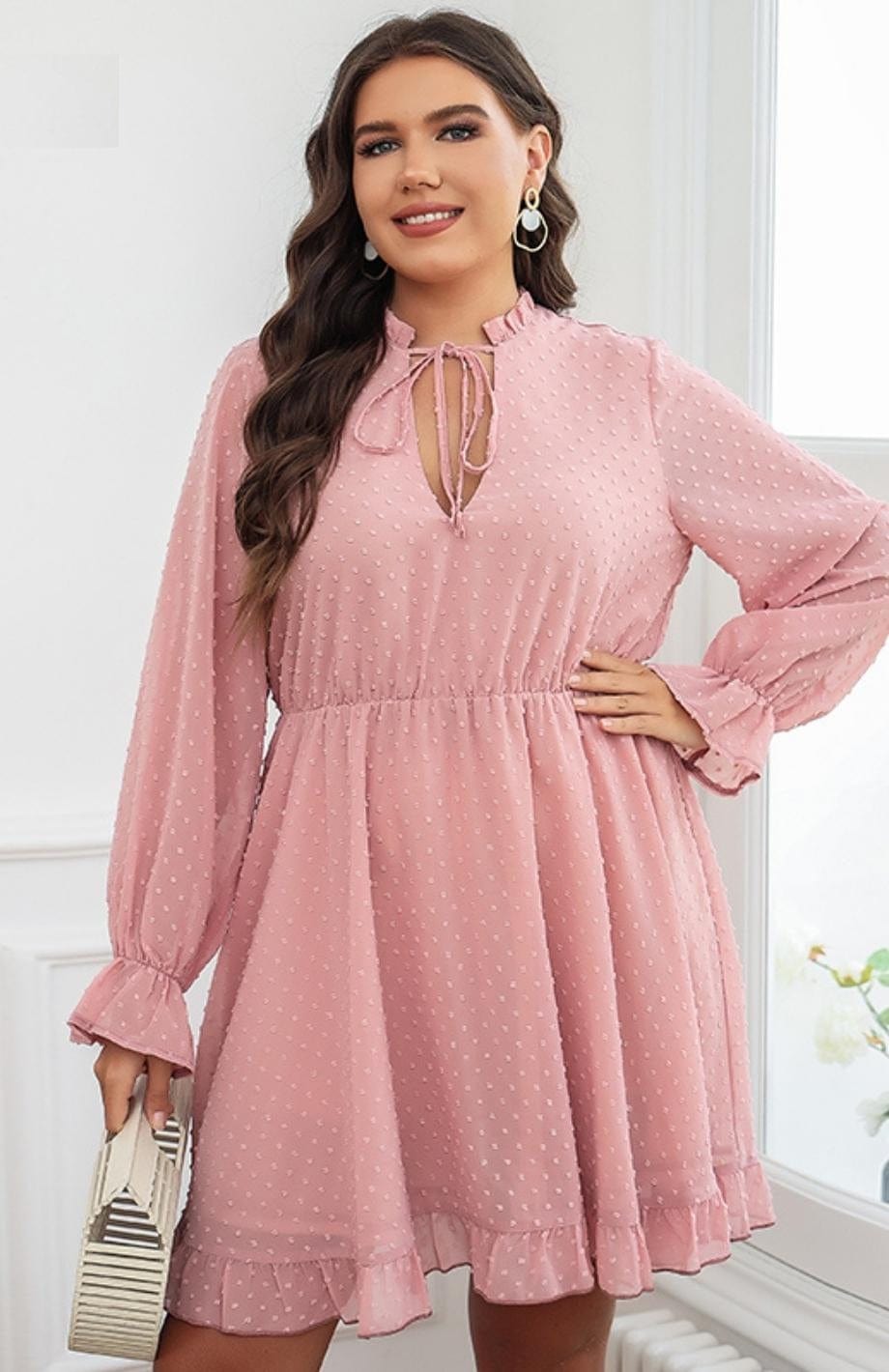 Robe Champêtre Rose Poudré | Reine Rustique ROSE / XL