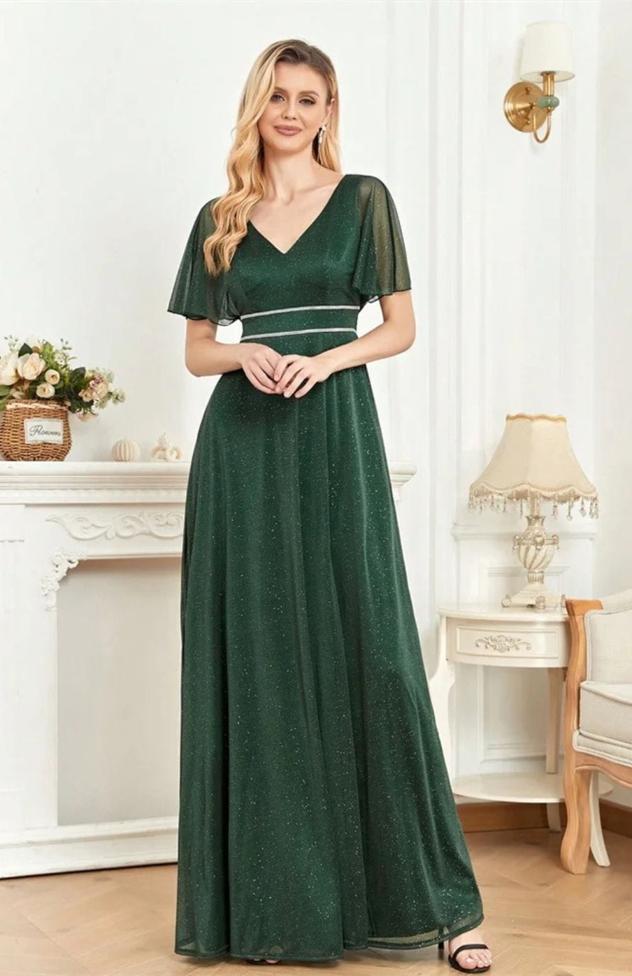 Robe Champêtre Vert D'eau | Reine Rustique