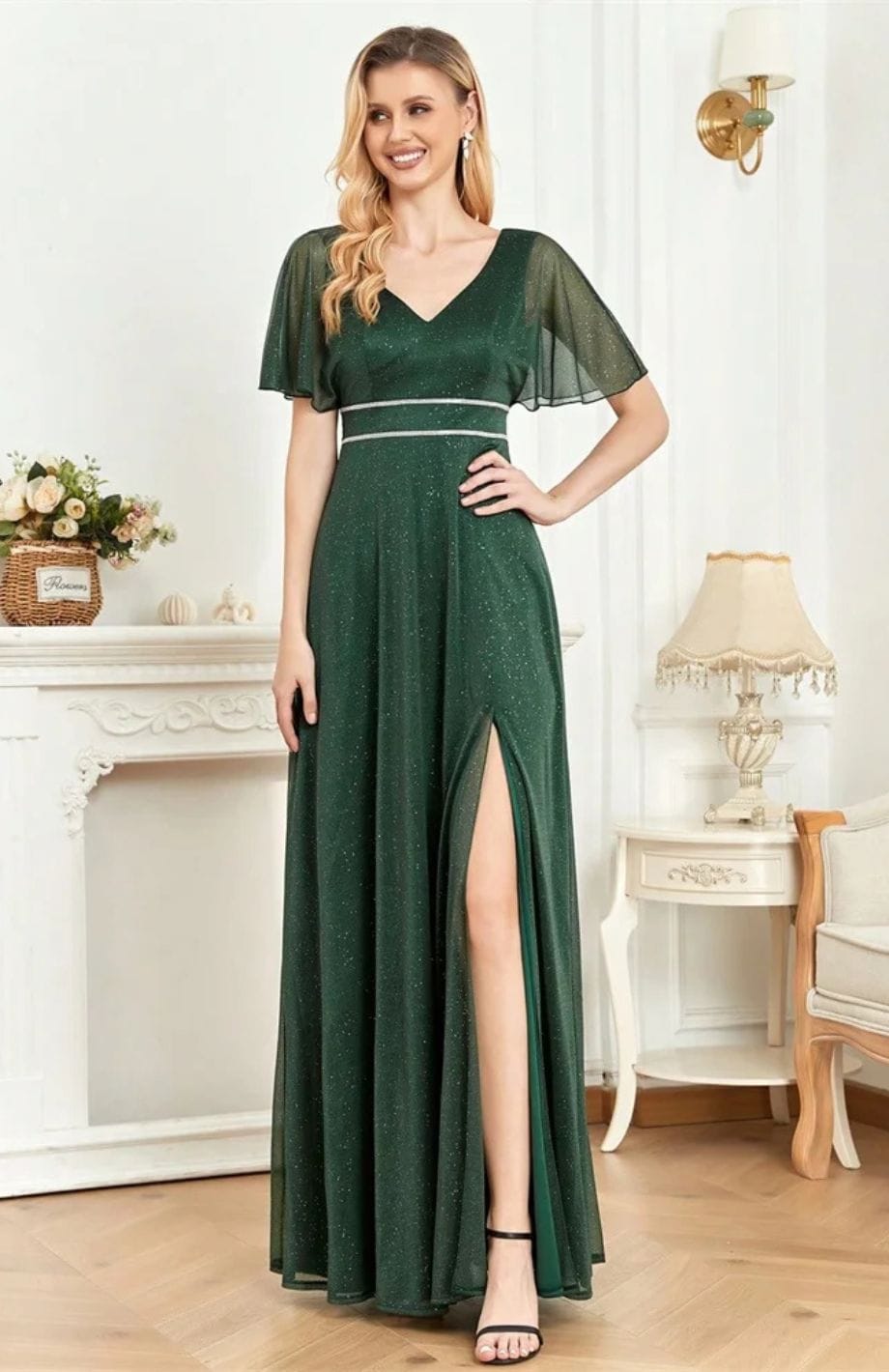 Robe Champêtre Vert D'eau | Reine Rustique