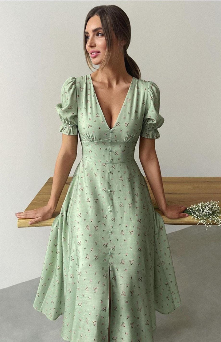 Robe Champêtre Vert D'eau | Reine Rustique VERT / S