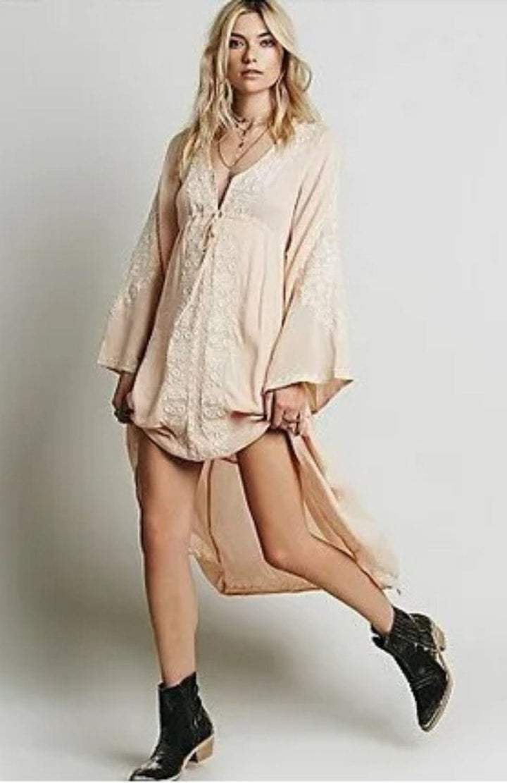 Robe Chic Et Bohème  | Reine Rustique BEIGE / S