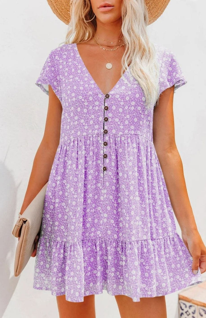 Robe Chic Et Champêtre | Reine Rustique VIOLET / S