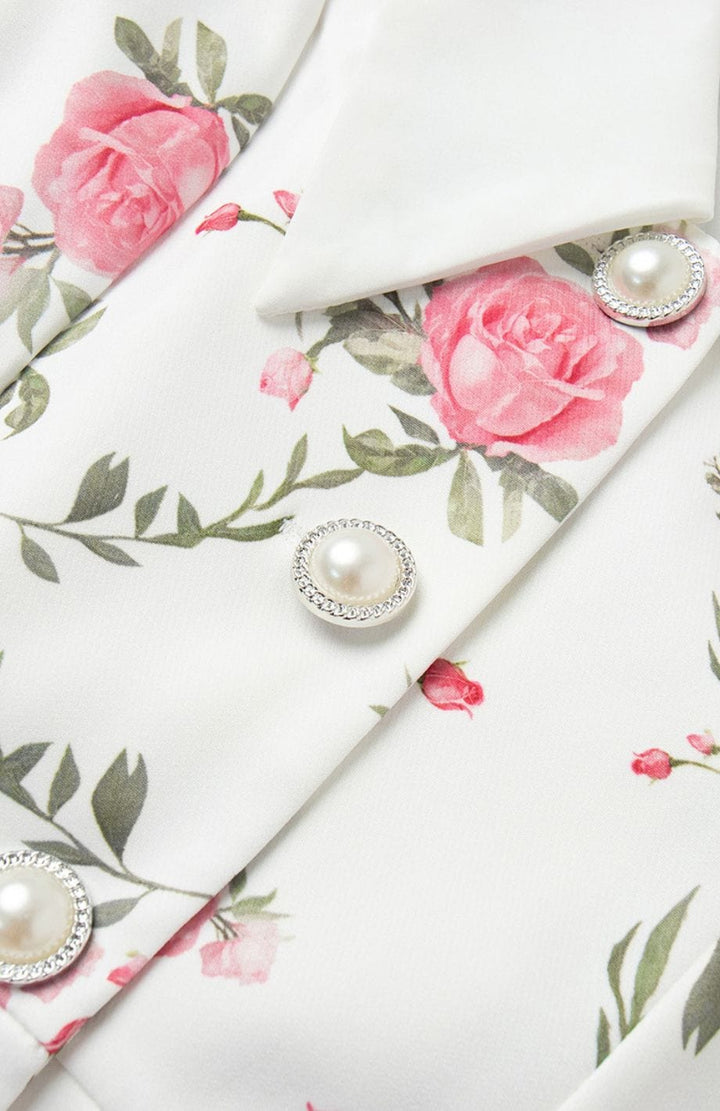 Robe Courte Champêtre Fleurs Chic Petites Manches