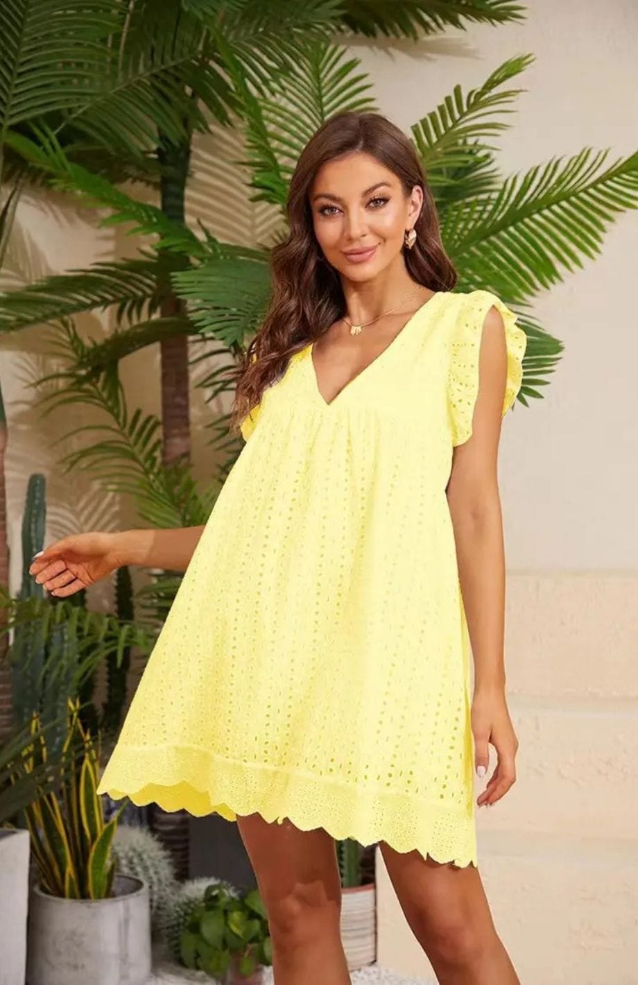 Robe Courte Chic | Reine Rustique JAUNE / S