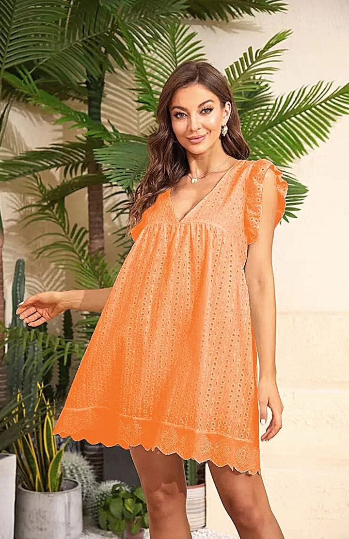 Robe Courte Chic | Reine Rustique ORANGE / S