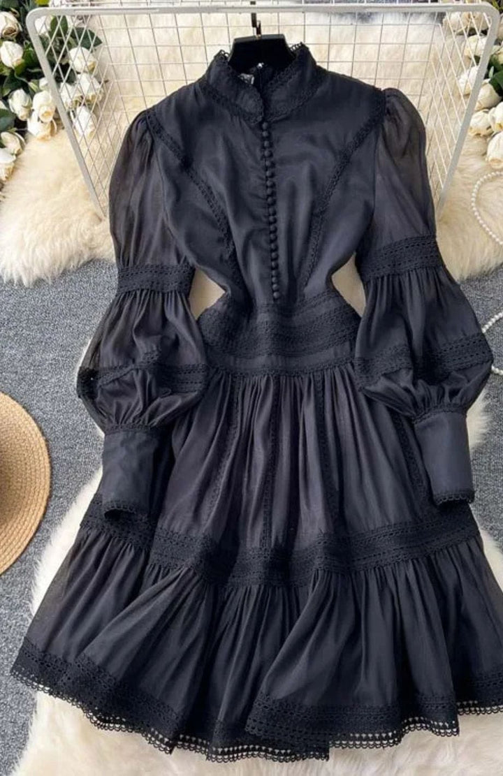 Robe De Baptême Champêtre Femme | Reine Rustique NOIR / M