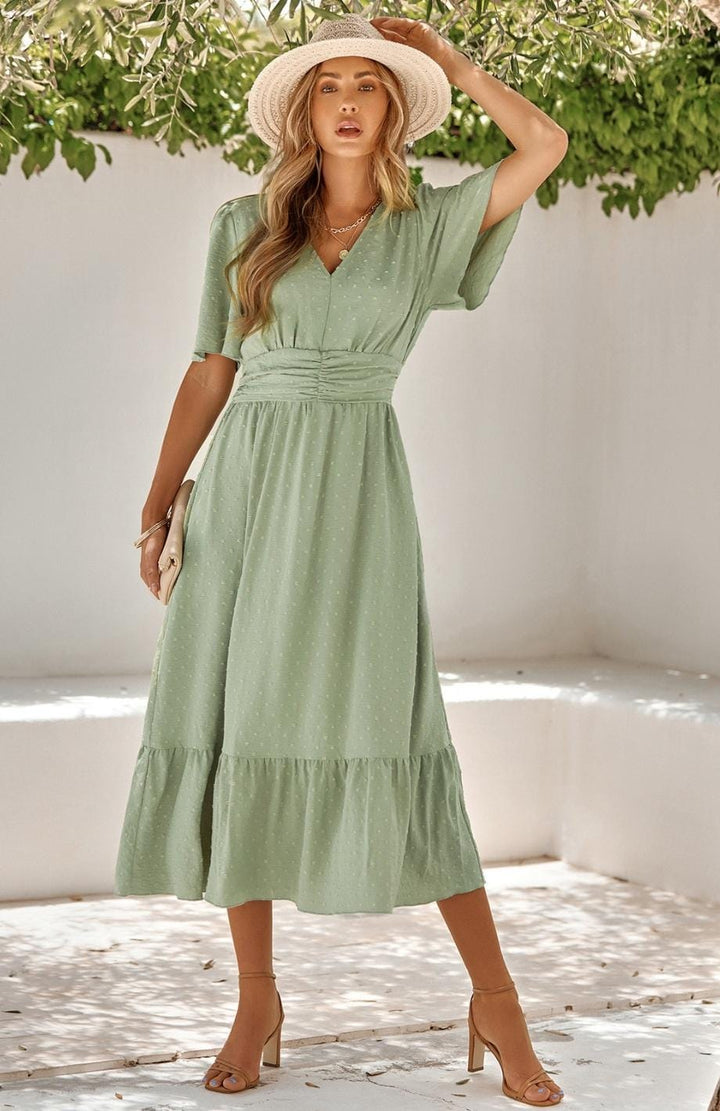 Robe De Couture Campagnarde | Reine Rustique VERT / S