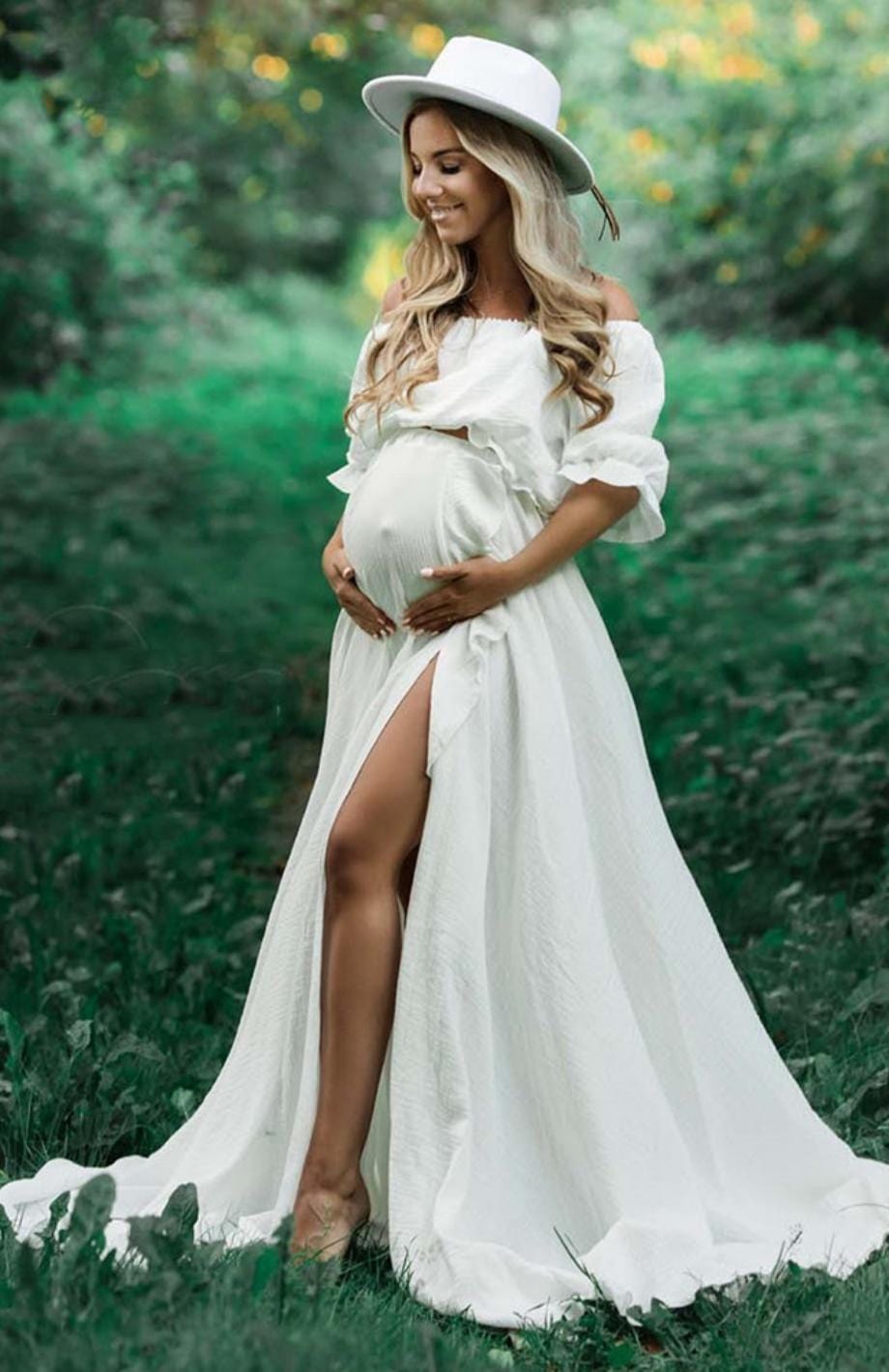 Robe Longue Grossesse Bohème Robe Longue Ete Maternite Robe De