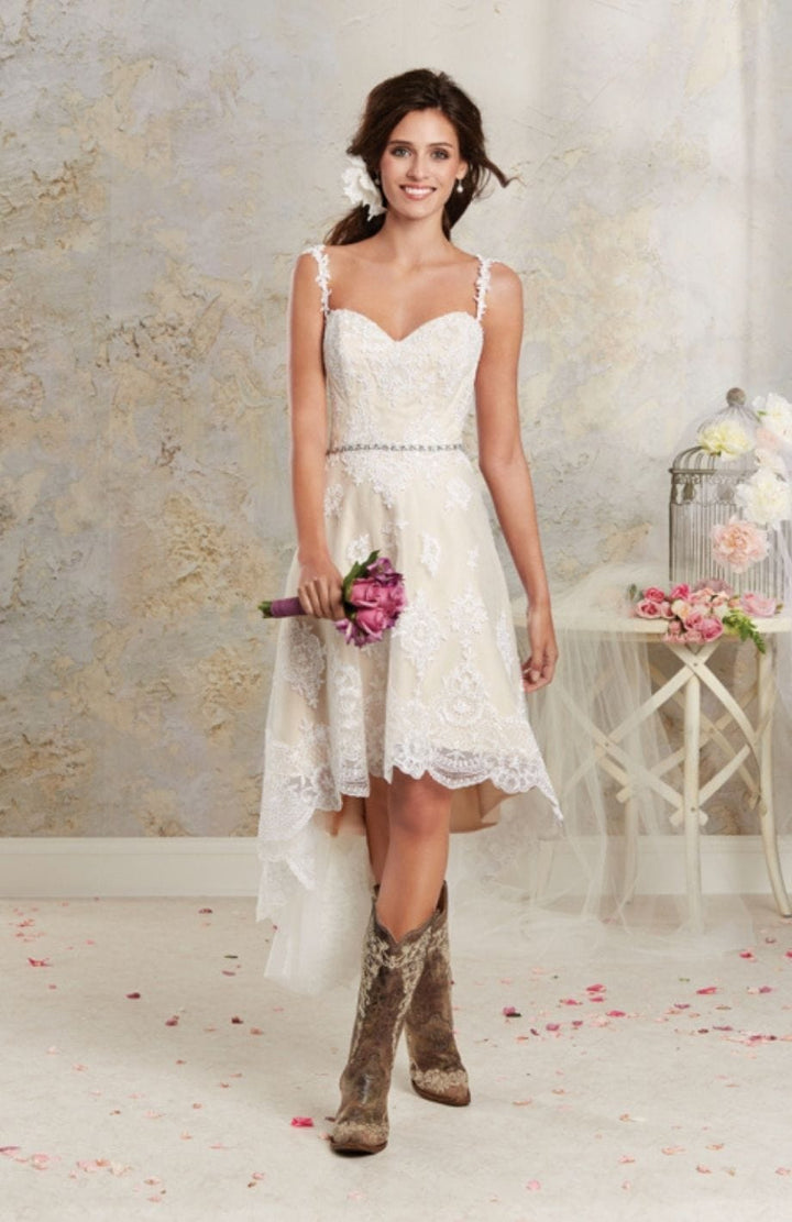Robe De Mariée Bohème Courte | Reine Rustique BLANC / 2