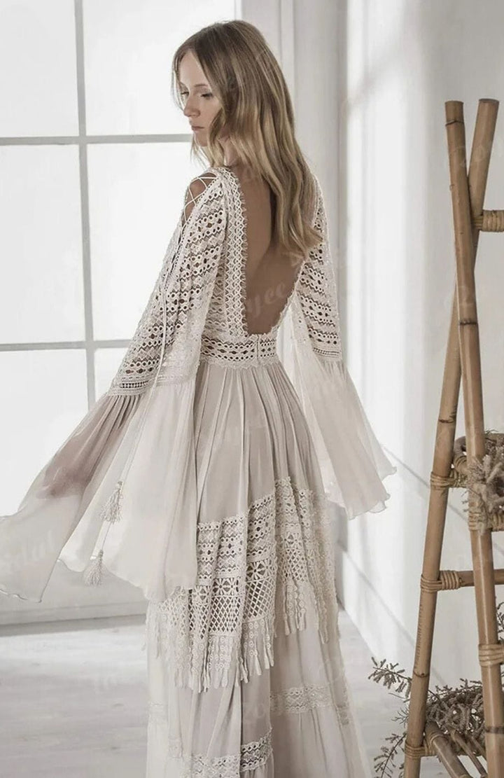 Robe De Mariée Bohème Dentelle | Reine Rustique