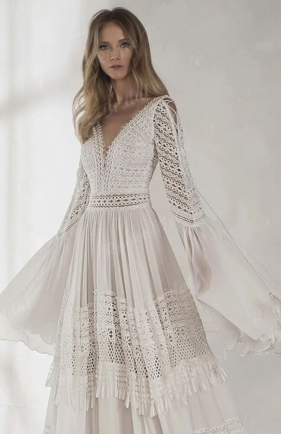 Robe De Mariée Bohème Dentelle | Reine Rustique