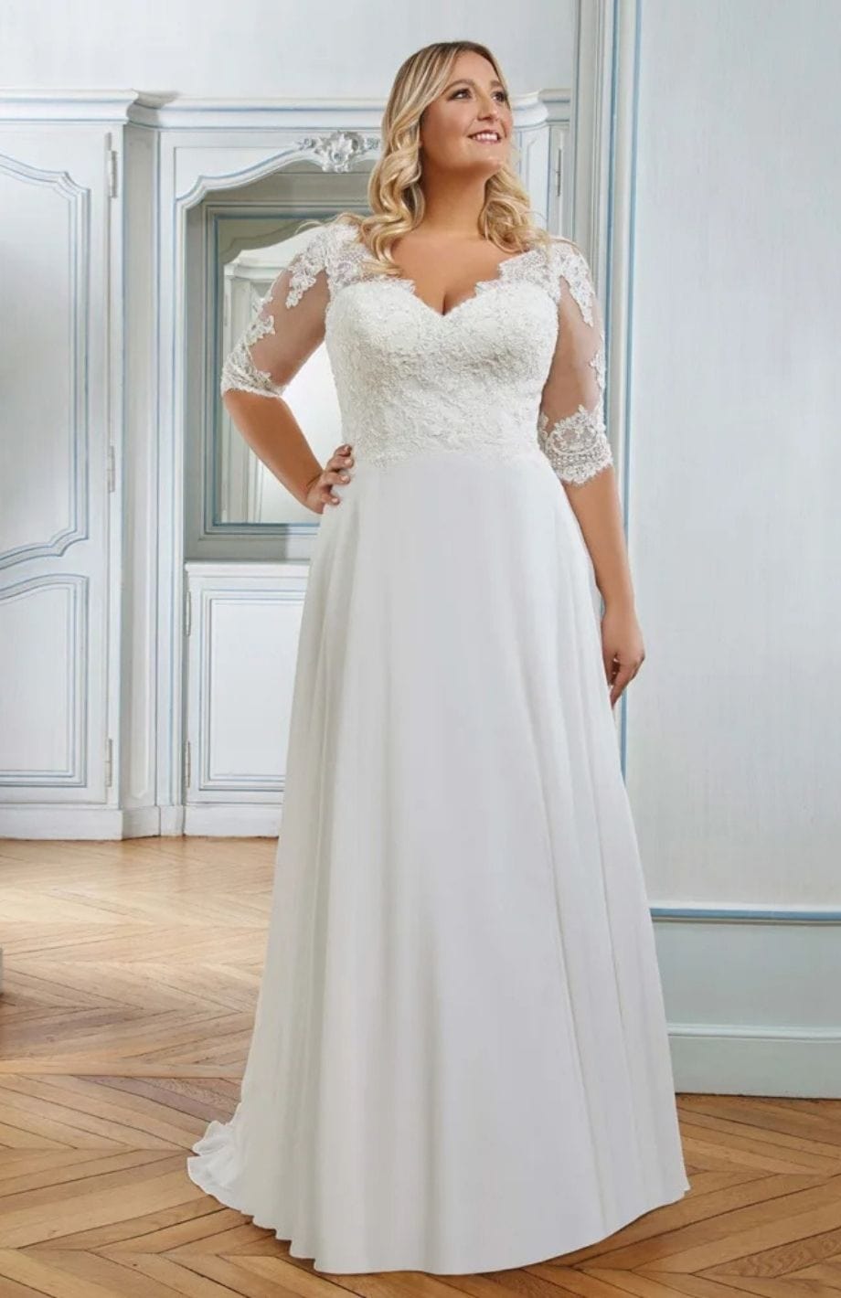 Robe De Mariée Bohème Femme Ronde | Reine Rustique BLANC / 2