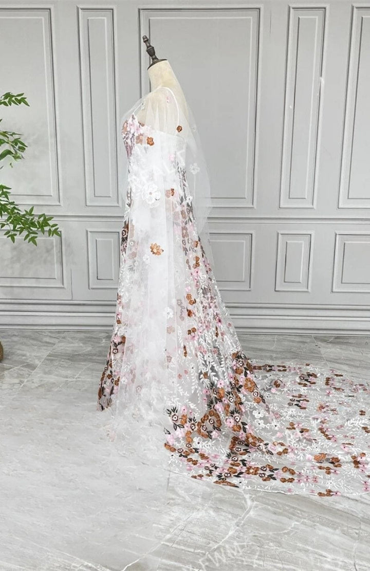 Robe De Mariée Bohème Fleurie | Reine Rustique