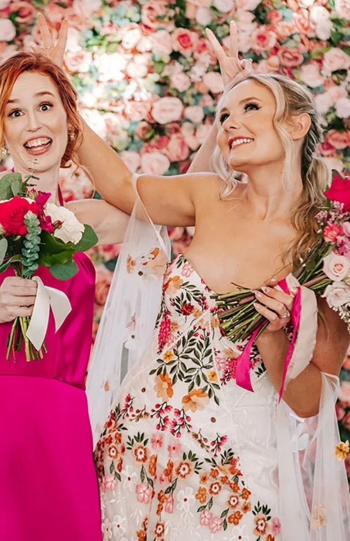 Robe De Mariée Bohème Fleurie | Reine Rustique