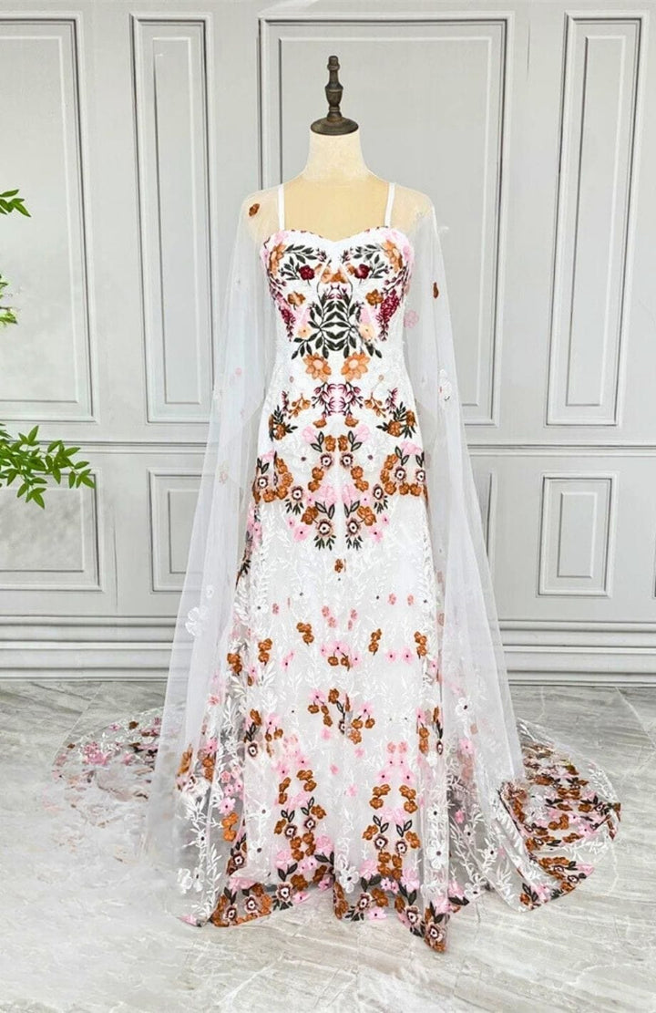 Robe De Mariée Bohème Fleurie | Reine Rustique