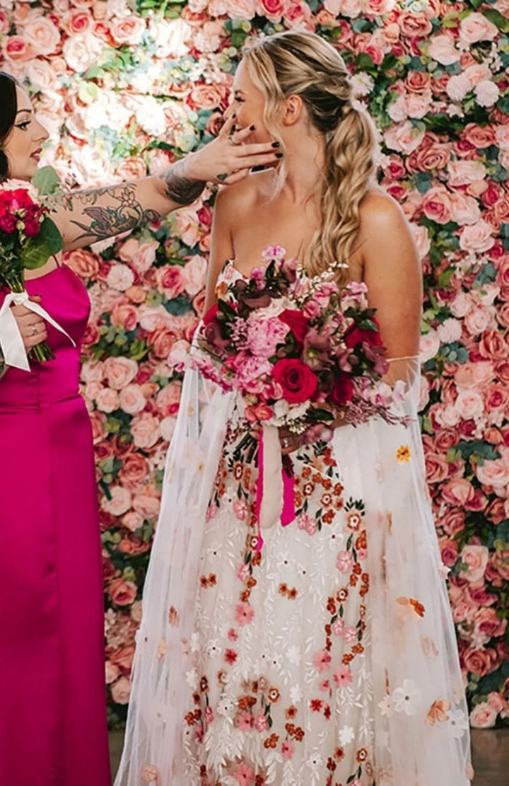 Robe De Mariée Bohème Fleurie | Reine Rustique