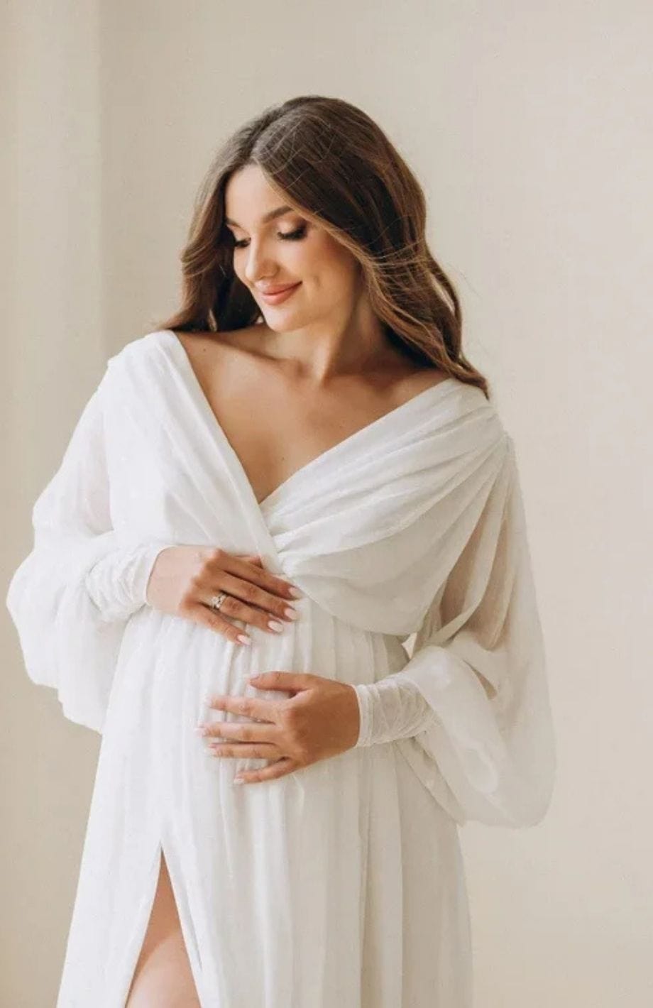 Robe De Mariée Bohème Grossesse Reine Rustique1