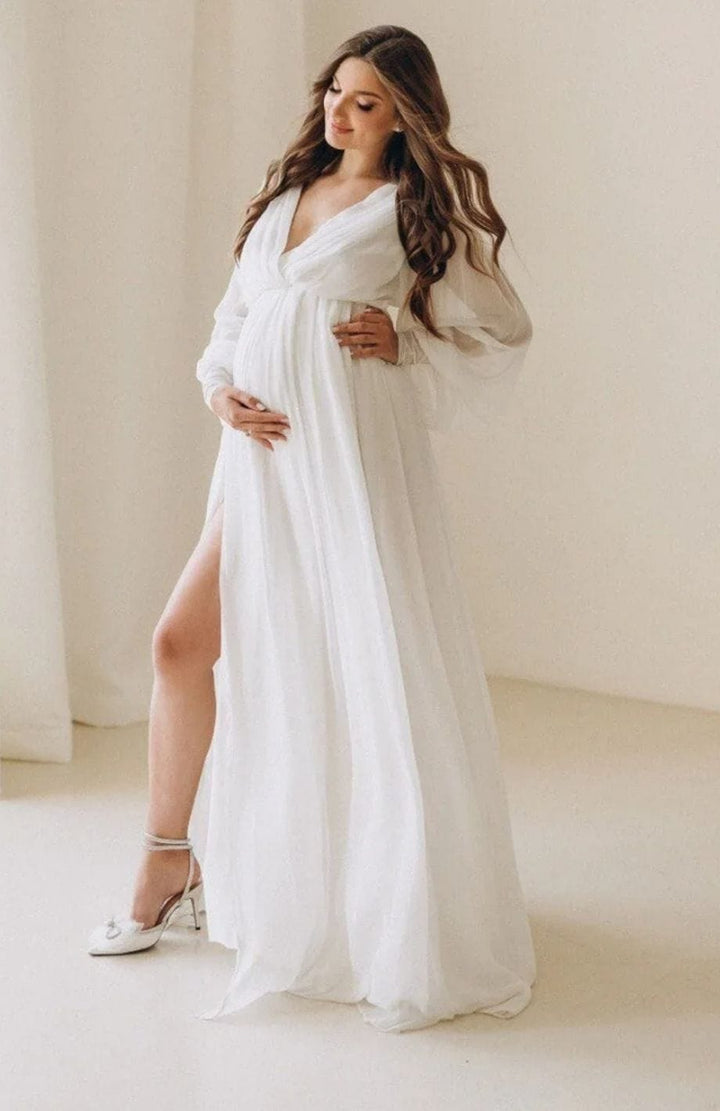 Robe De Mariée Bohème Grossesse | Reine Rustique BLANC / 2