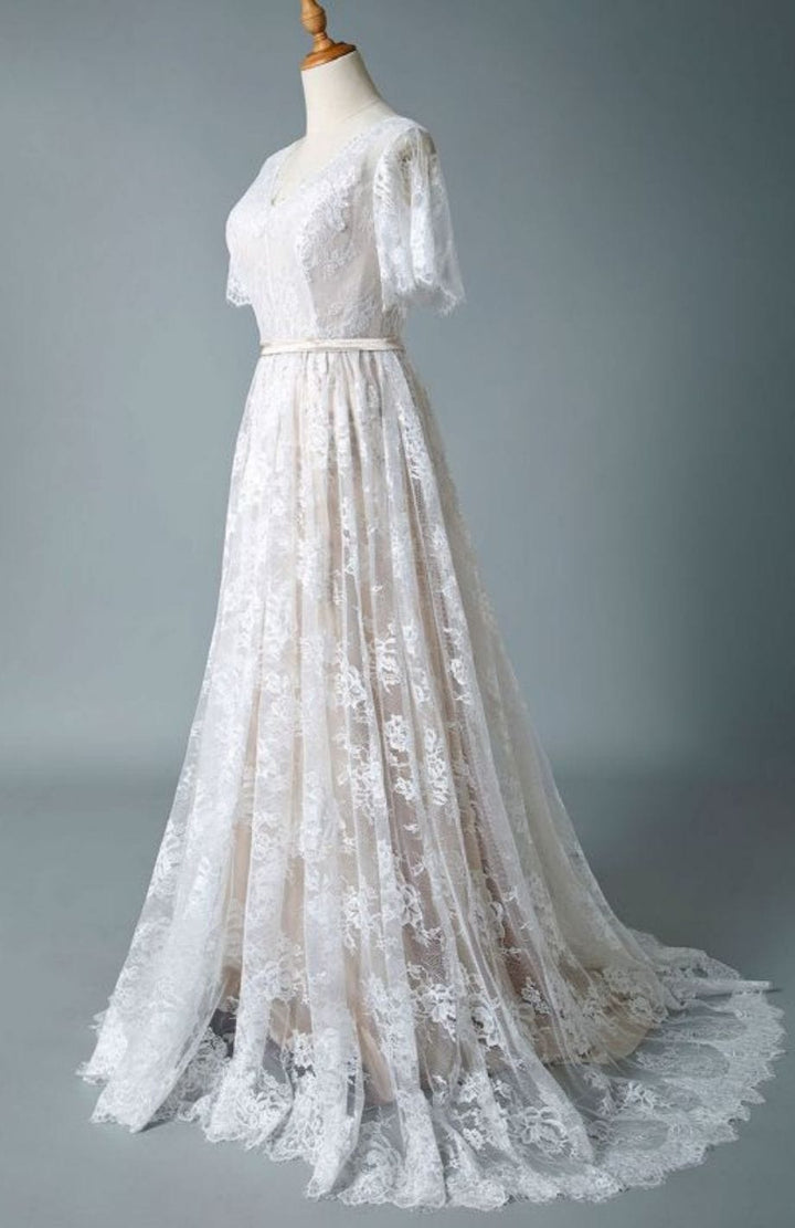 Robe De Mariée Bohème Ivoire | Reine Rustique