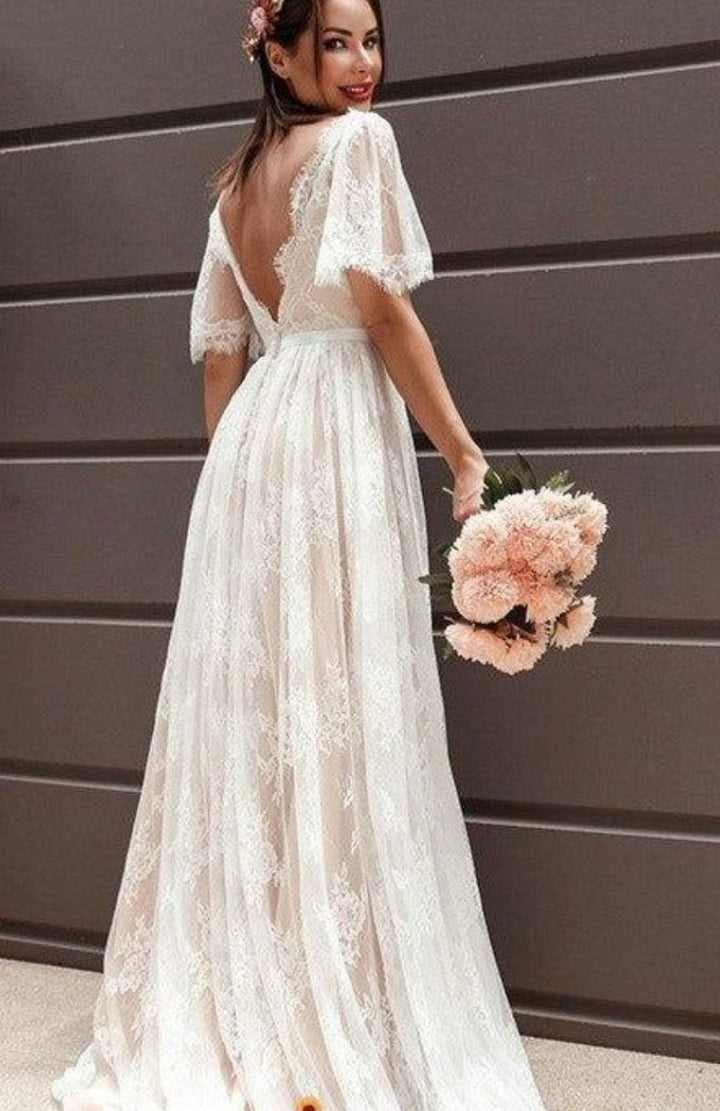 Robe De Mariée Bohème Ivoire | Reine Rustique