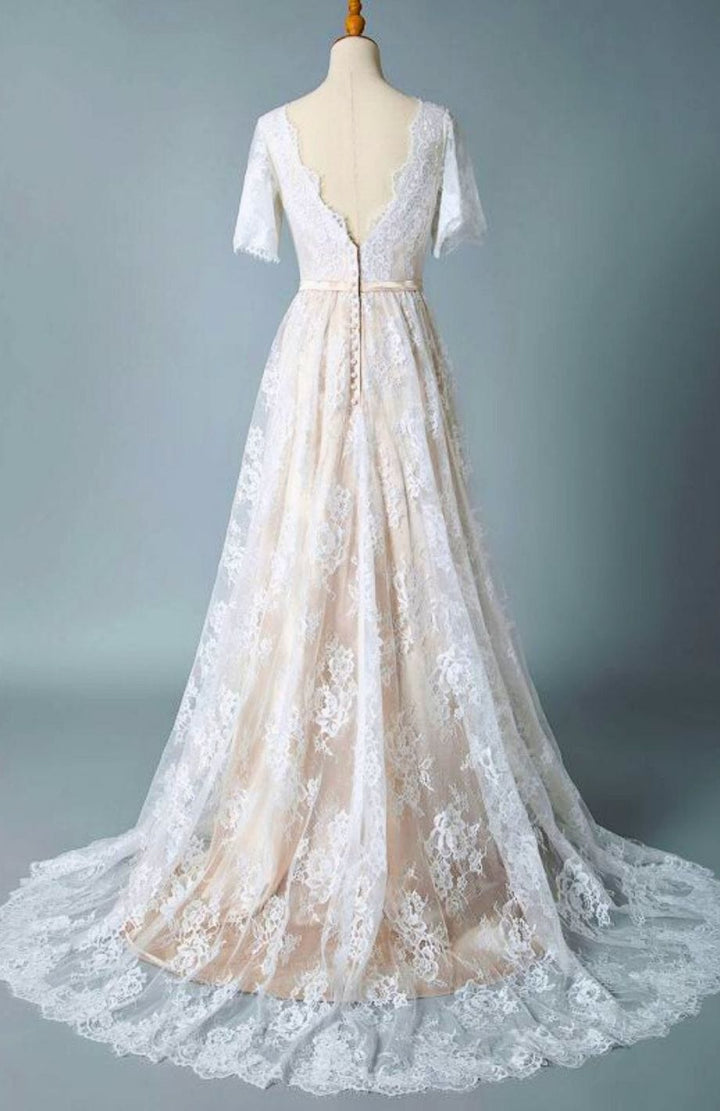 Robe De Mariée Bohème Ivoire | Reine Rustique