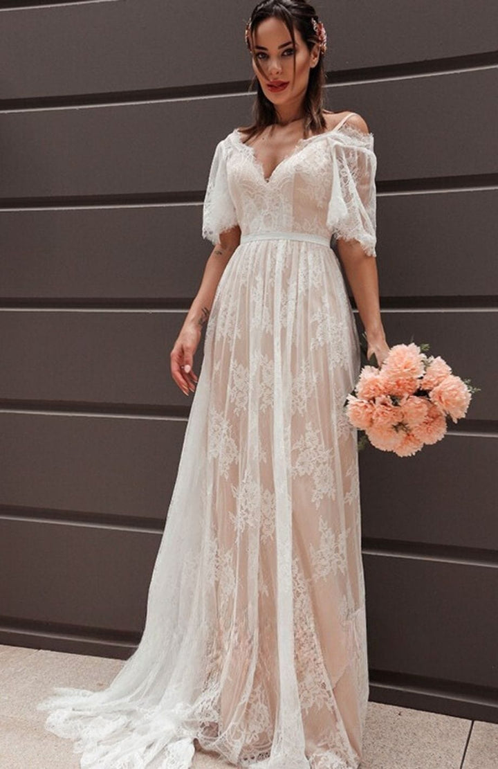 Robe De Mariée Bohème Ivoire | Reine Rustique