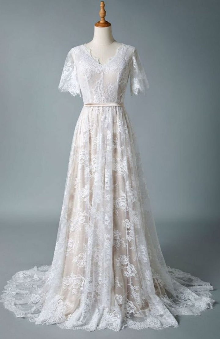 Robe De Mariée Bohème Ivoire | Reine Rustique
