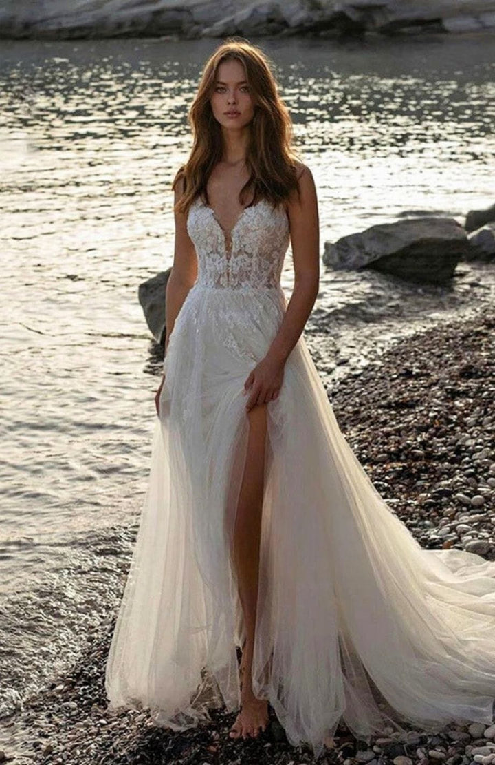 Robe De Mariée Bohème Romantique | Reine Rustique IVOIRE / 2 / 50cm