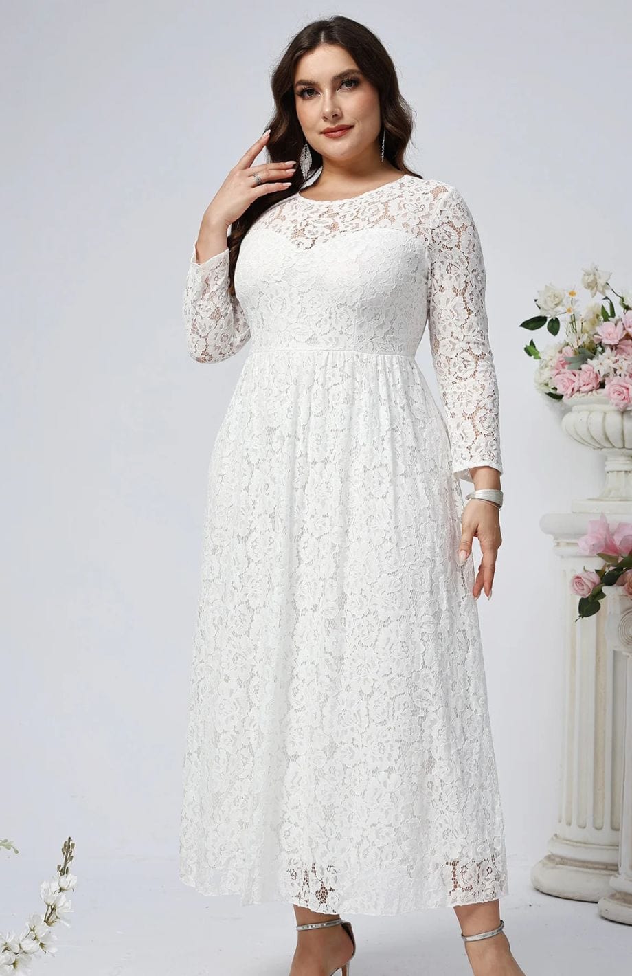 Robe De Mariée Champêtre Grande Taille BLANC / 0XL