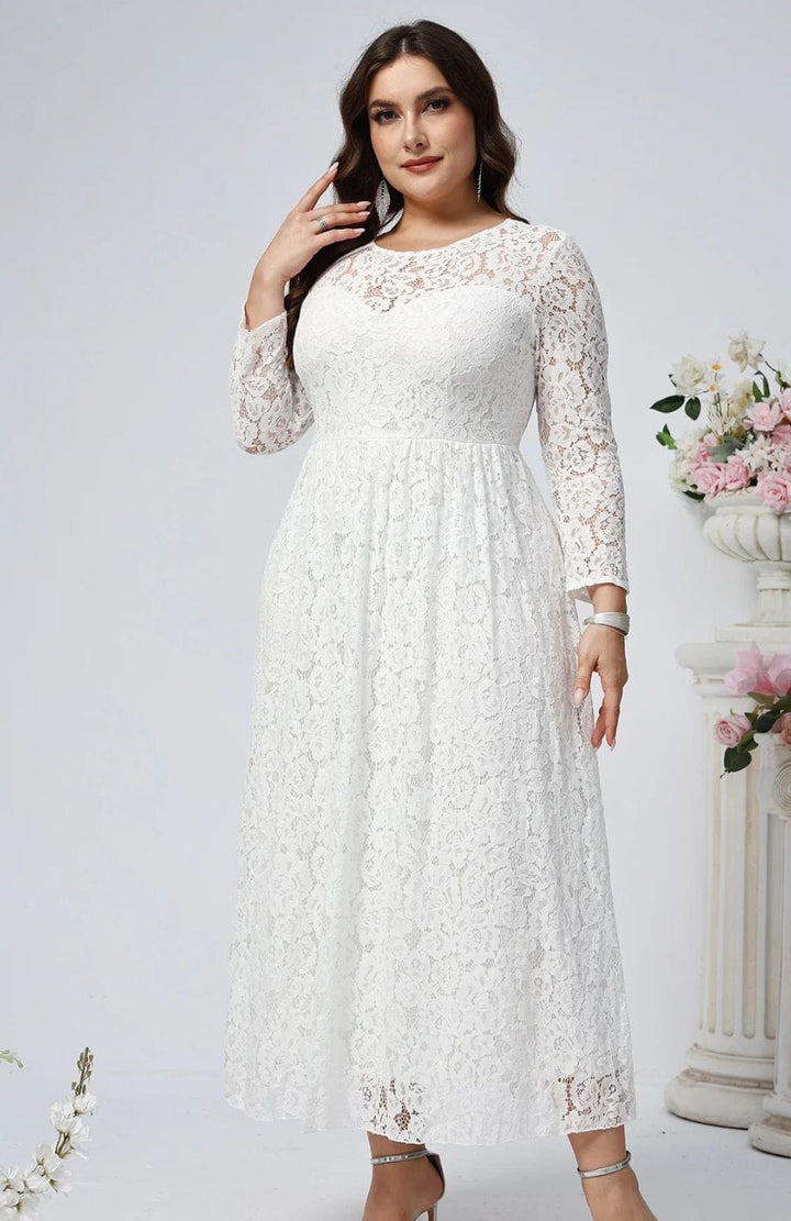 Robe De Mariée Champêtre Grande Taille BLANC / 0XL