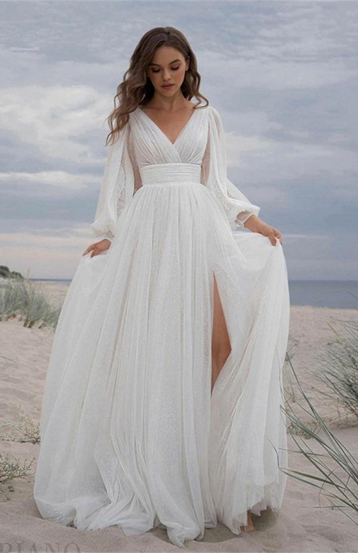 Robe De Mariée Champêtre | Reine Rustique Blanc / 2