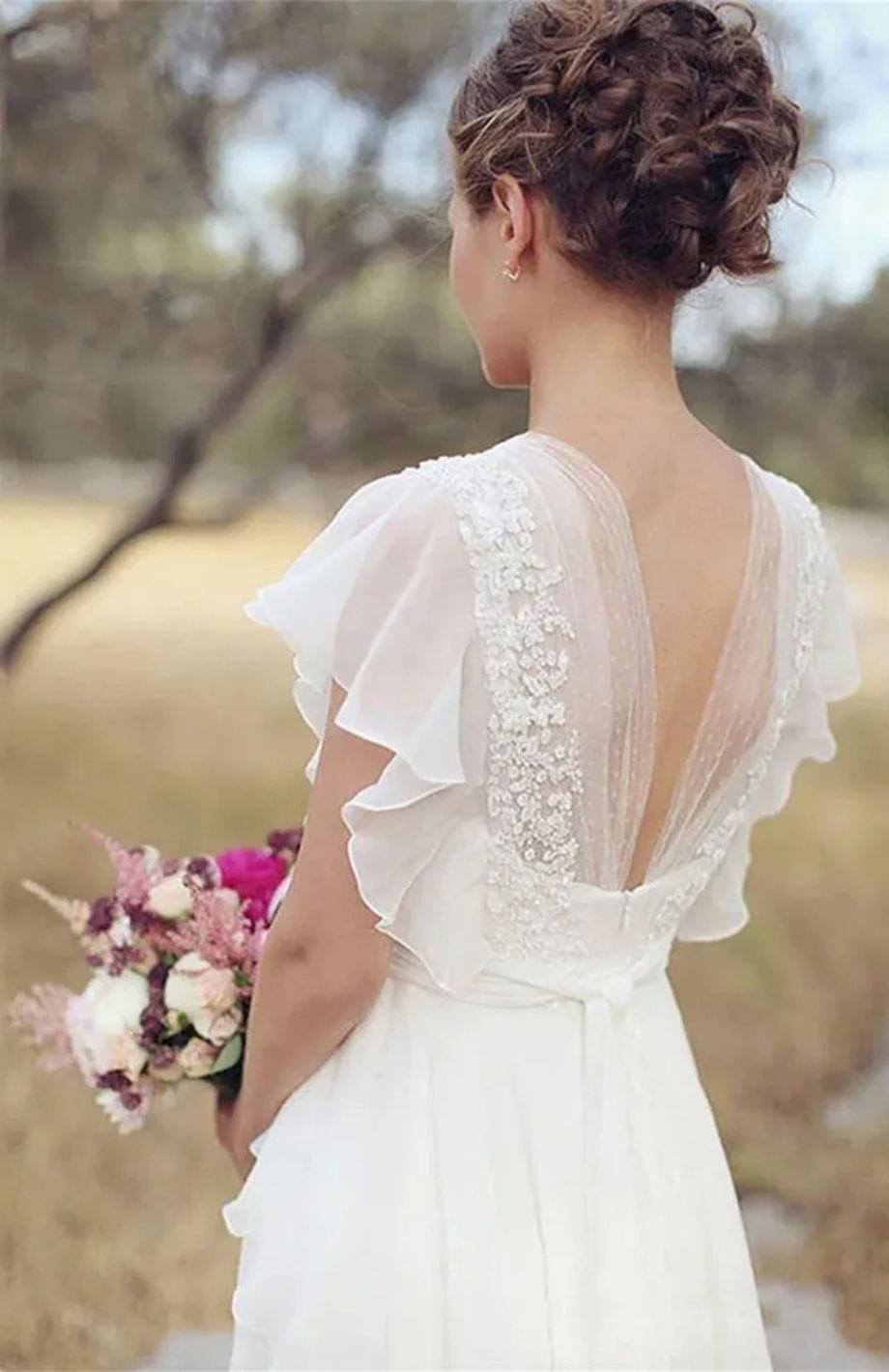 Robe De Mariée Dos Nu Bohème | Reine Rustique