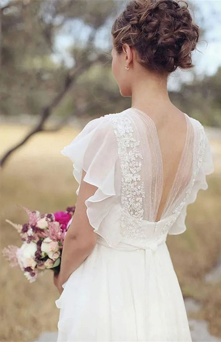Robe De Mariée Dos Nu Bohème | Reine Rustique