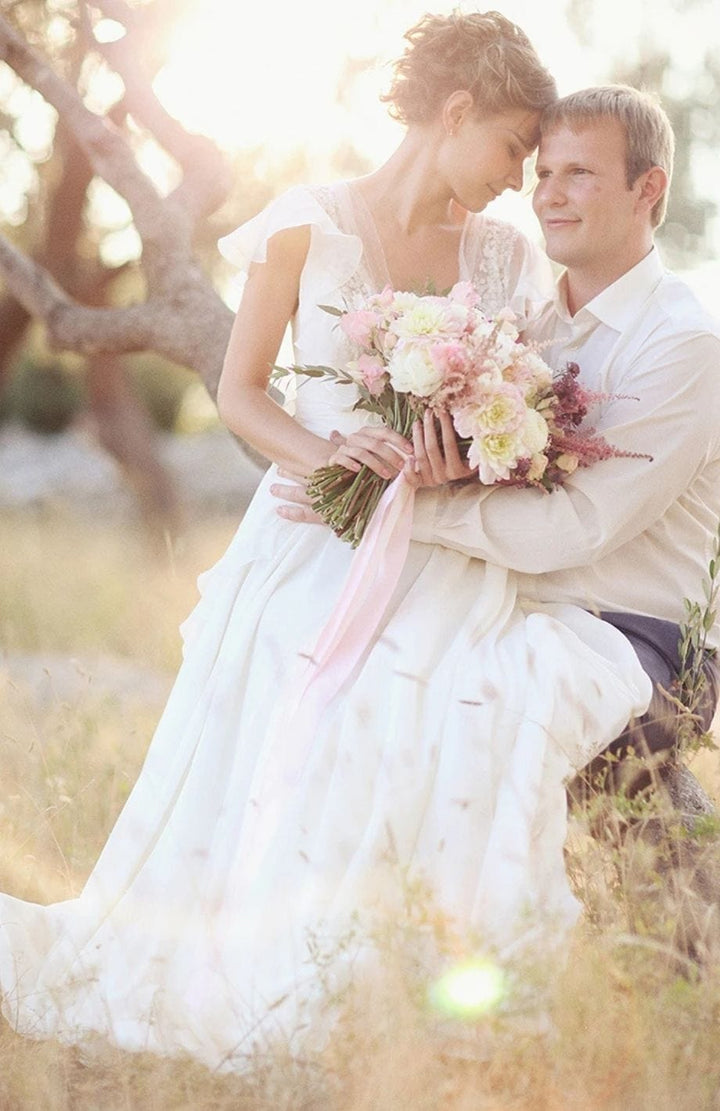 Robe De Mariée Dos Nu Bohème | Reine Rustique