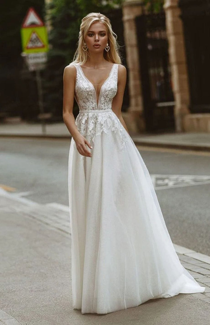Robe De Mariée pour Mariage Champêtre | Reine Rustique BLANC / 2